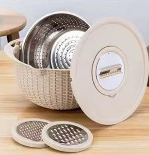 Draining Basket Kitchen Rice Washing Dish Fabulous Fruit Washing Tool Fruit Plate Vegetable Washing Basket