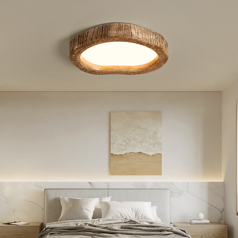 Bedroom Ceiling Lamp Wood Grain New Chinese Style