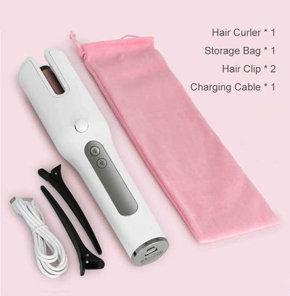 Wireless Automatic Curler USB  LCD Screen Ceramic Heating Anti-perm Curler