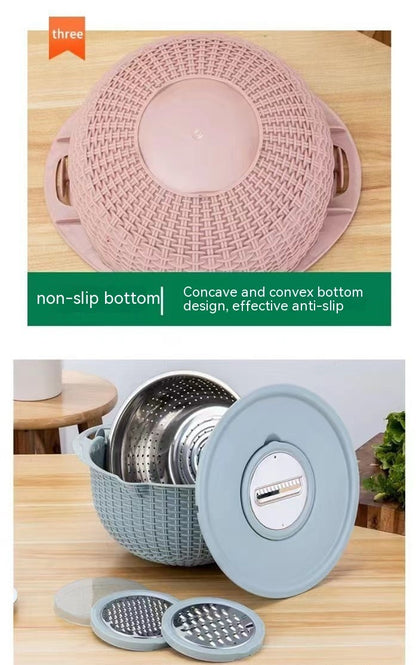 Draining Basket Kitchen Rice Washing Dish Fabulous Fruit Washing Tool Fruit Plate Vegetable Washing Basket