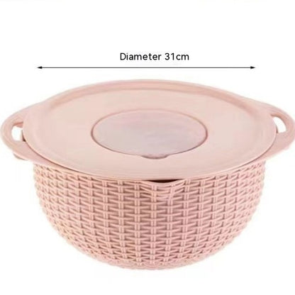 Draining Basket Kitchen Rice Washing Dish Fabulous Fruit Washing Tool Fruit Plate Vegetable Washing Basket