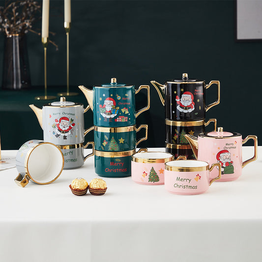 Northern European Ceramic Teapot Cup Set