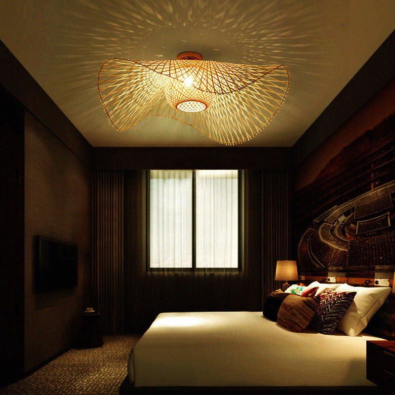 Japanese Personality Zen Bamboo Ceiling Lamp