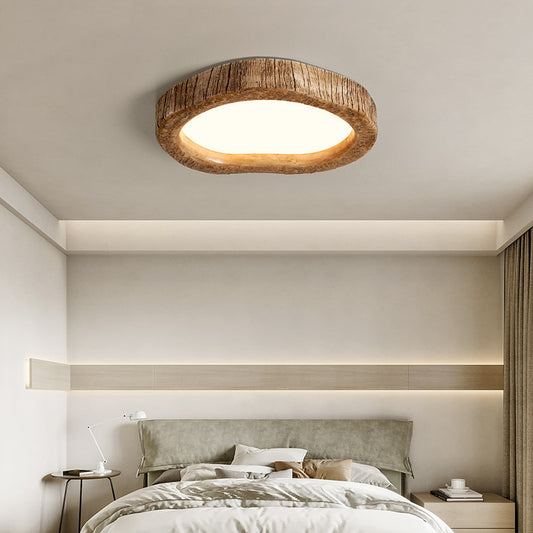 Bedroom Ceiling Lamp Wood Grain New Chinese Style